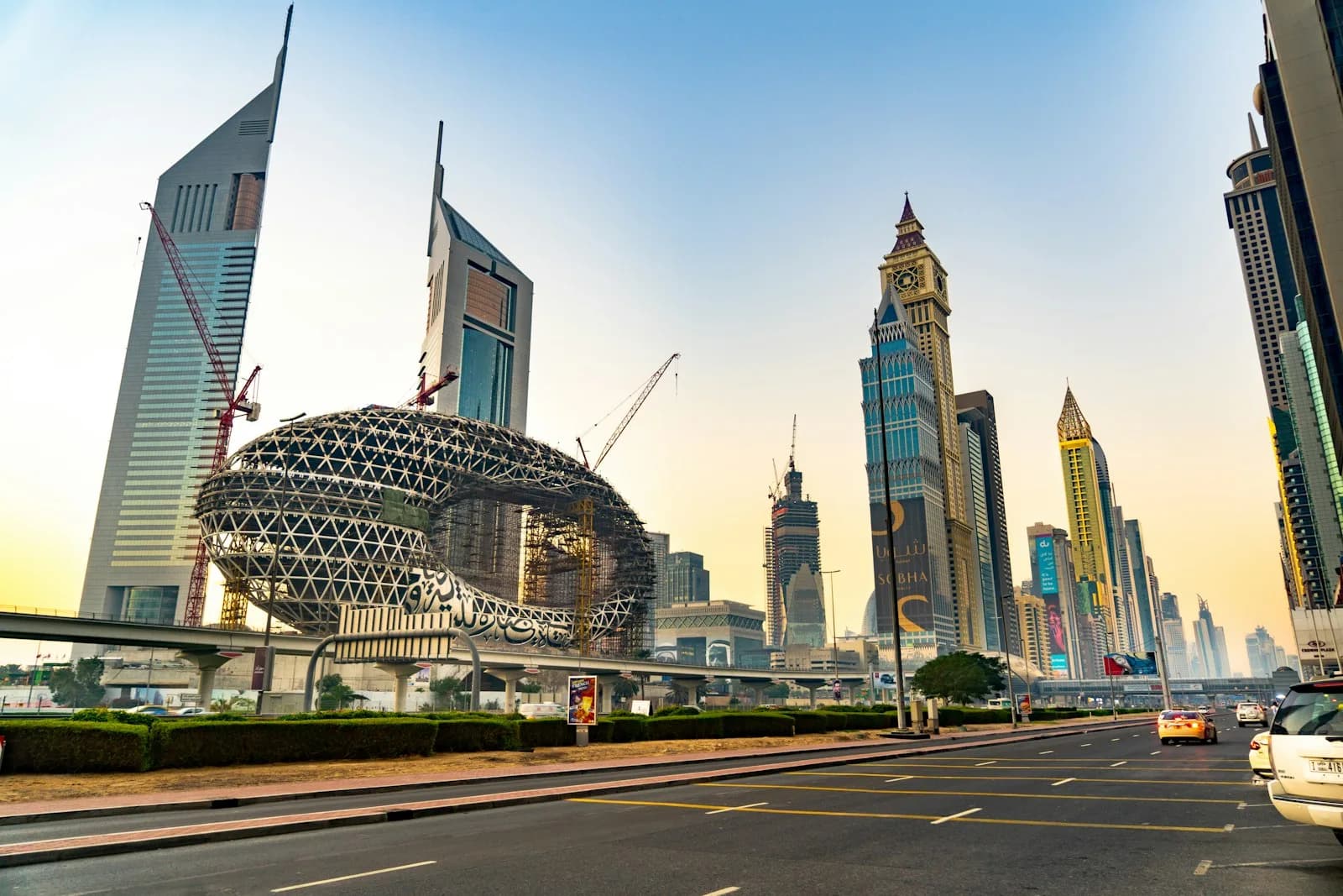 Dubai skyline by day near DIFC